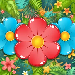 3つの花をマッチ のアイコン